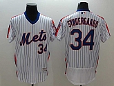 New York Mets #34 Noah Syndergaard White(Blue Strip) 2016 Flexbase Collection Alternate Stitched Jersey,baseball caps,new era cap wholesale,wholesale hats